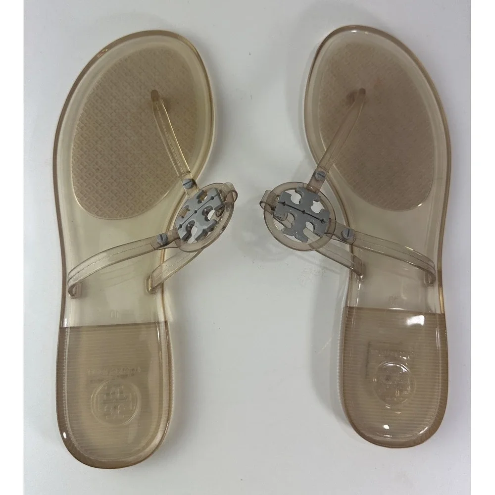 Tory Burch Mini Miller Jelly Thong Sandals Clear Flip Flops Womens Size 10M 10 - Picture 11 of 14
